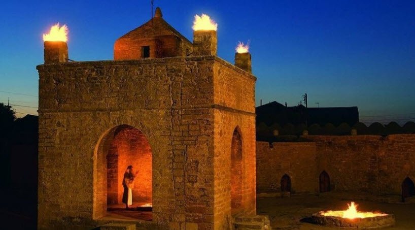Ateshgah Fire Temple, Surakhani, near Baku, Azerbaijan